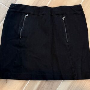 Ann Taylor Black Pencil Skirt with Zipper Accents